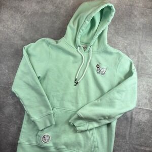 GOAT USA Sweatshirt Unisex Small Green OG Hooded Pullover Streetwear READ